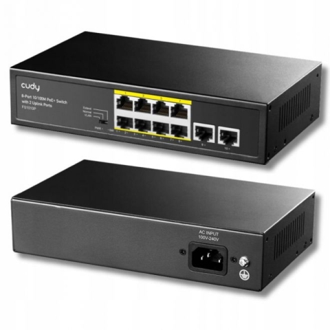 Cudy 8 Port PoE Switch with 2 Uplink Ports